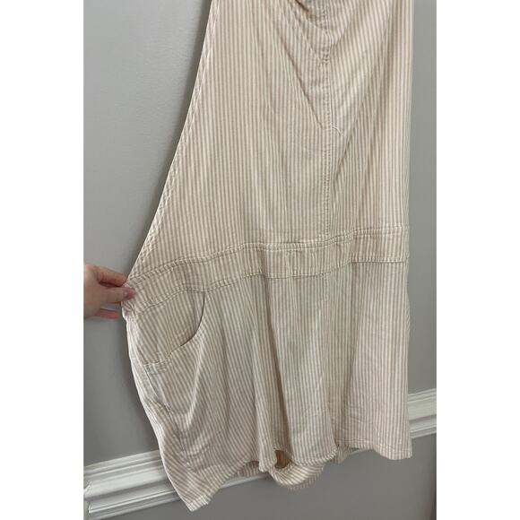 NWT Torrid Sunshine Yellow Stripe Stretch Linen Blend Shortall Overall Romper 4X - Picture 10 of 12